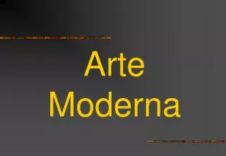 arte moderna