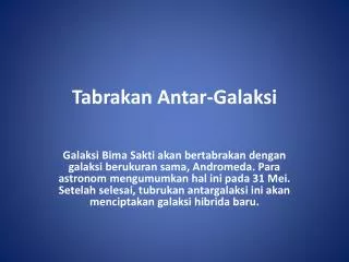 Tabrakan Antar-Galaksi