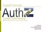 Cornell University - slide 1