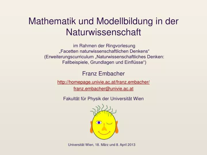 mathematik und modellbildung in der naturwissenschaft