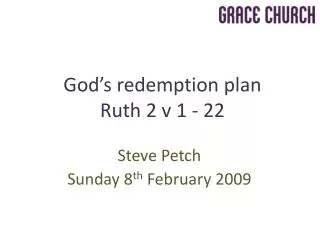Steve Petch Sunday 8 th February 2009