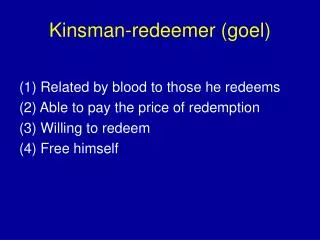 Kinsman-redeemer (goel)
