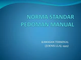 norma standar pedoman manual
