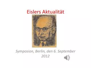 eislers aktualit t