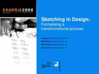 Sketching in Design: Formalising a transformational process