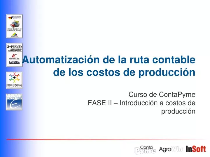 automatizaci n de la ruta contable de los costos de producci n