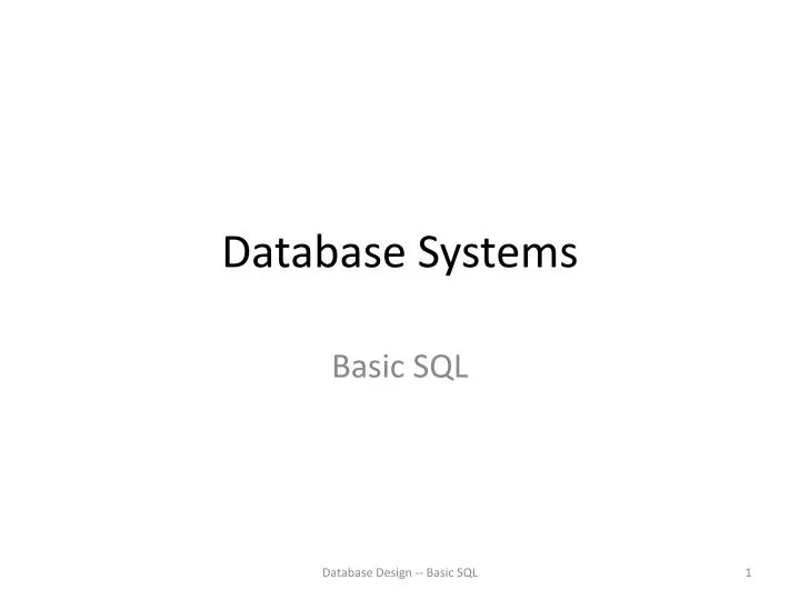 presentation database systems