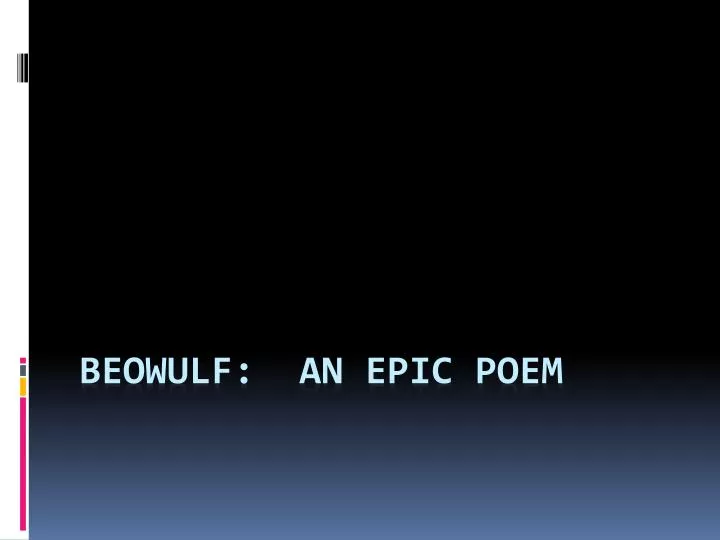 beowulf an epic poem