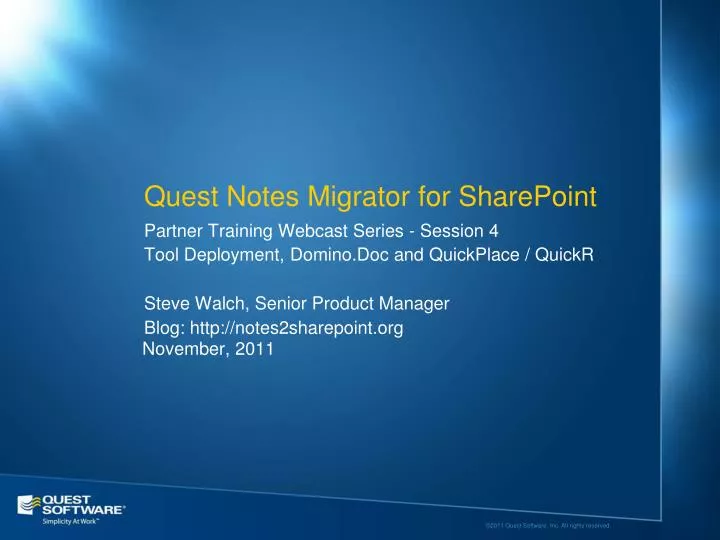 quest notes migrator for sharepoint