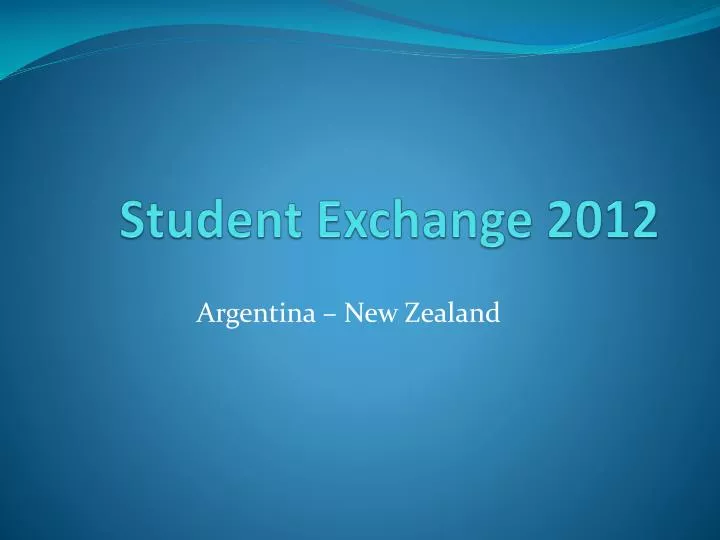 student exchange 2012