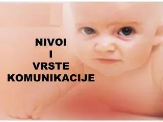 nivoi i vrste komunikacije
