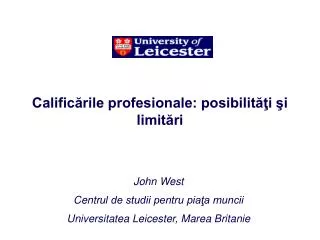 calific rile profesionale posibilit i i limit ri