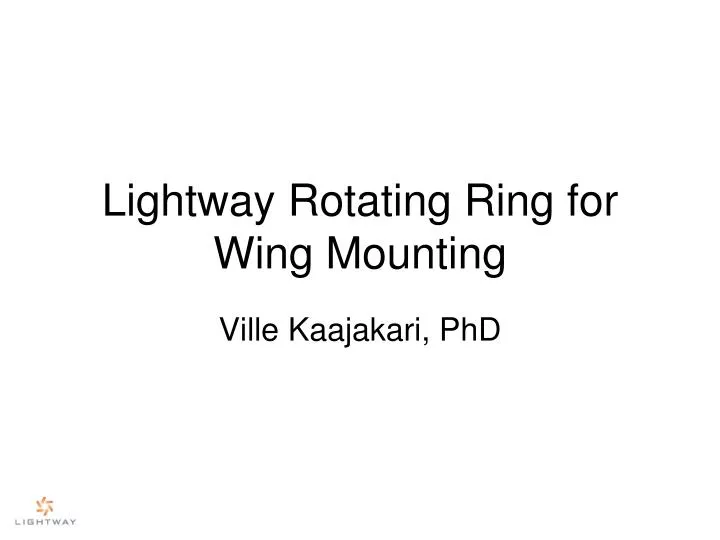 lightway rotating ring for wing mounting