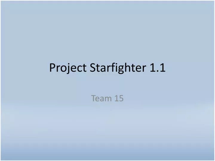 project starfighter 1 1