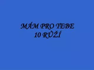 m m pro tebe 10 r