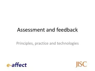 Assessment and feedback