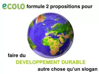 developpement durable