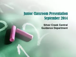 Junior Classroom Presentation September 2014