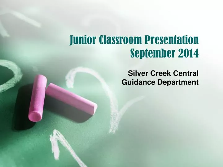 junior classroom presentation september 2014