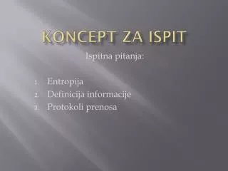 koncept za ispit