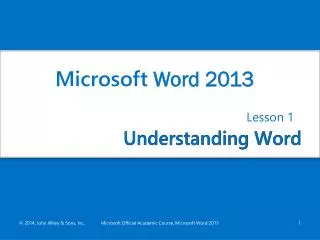 Understanding Word