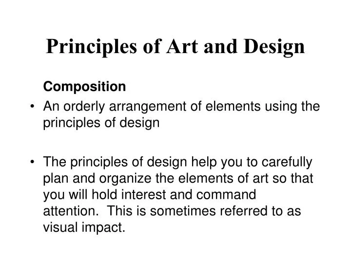 principles of art and design