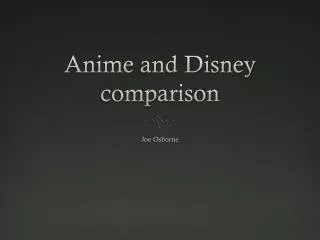 Anime and Disney comparison