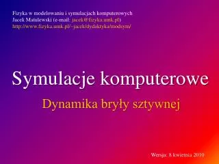 symulacje komputerowe
