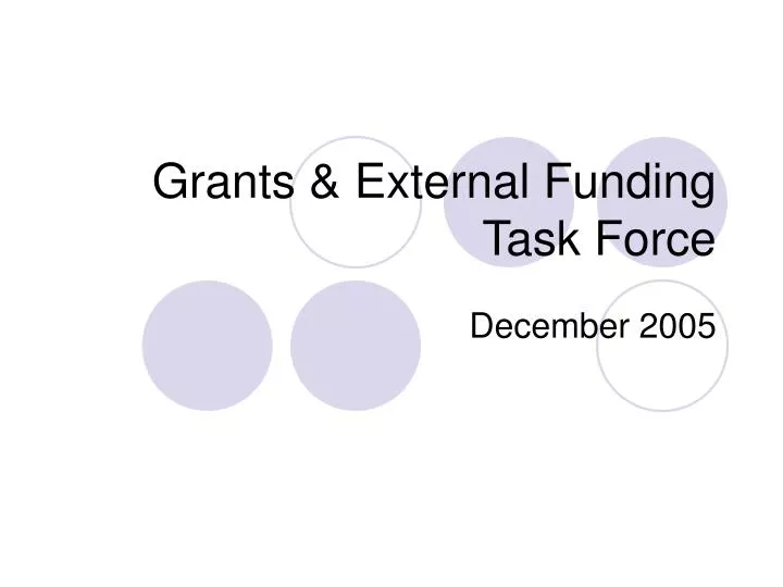 grants external funding task force