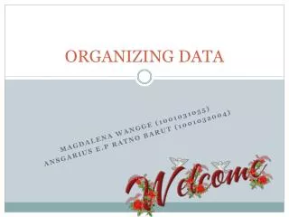 organizing data