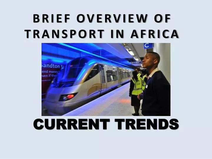 brief overview of transport in africa