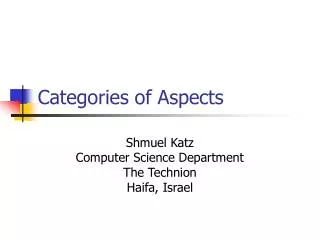 Categories of Aspects
