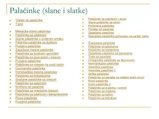 Palačinke (slane i slatke)