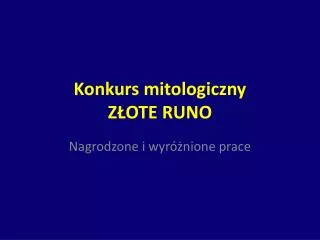 konkurs mitologiczny z ote runo