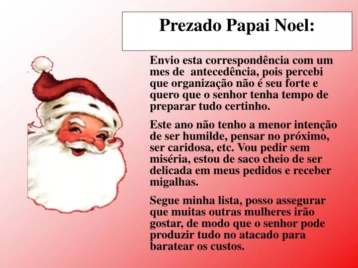 prezado papai noel