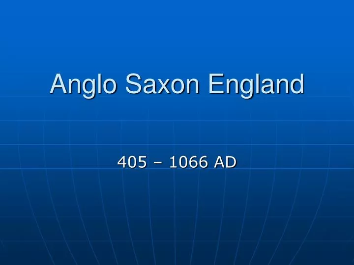 anglo saxon england