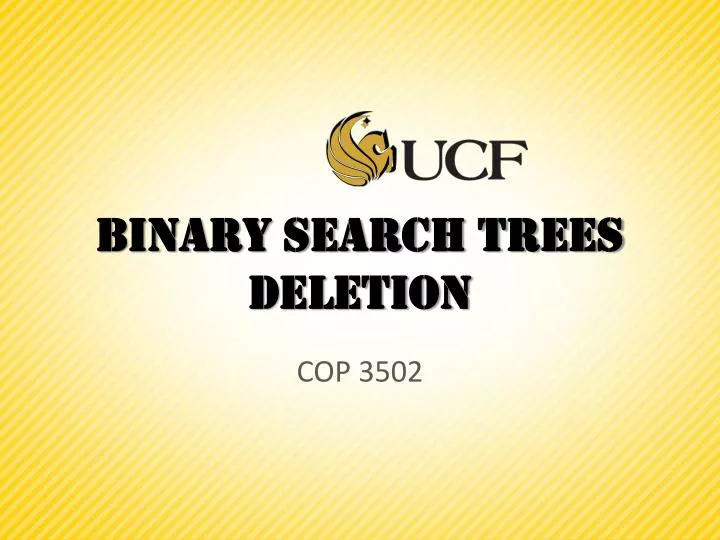 binary search trees deletion