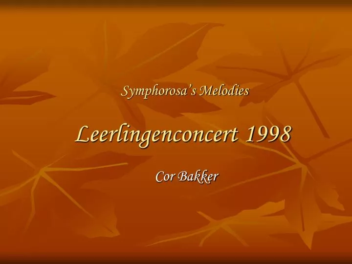 leerlingenconcert 1998