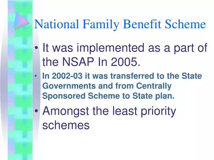 national family benefit scheme