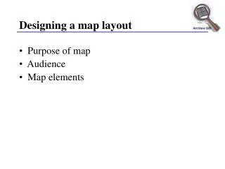 Designing a map layout