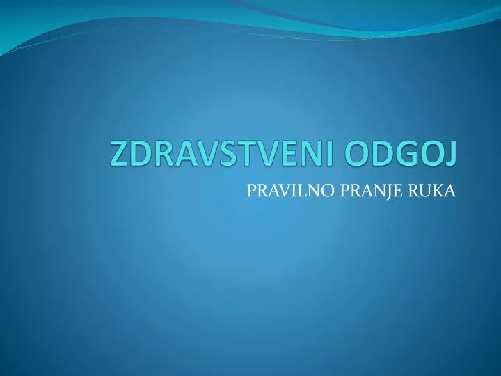 zdravstveni odgoj