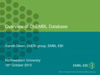 Overview of ChEMBL Database