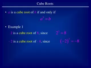 Cube Roots