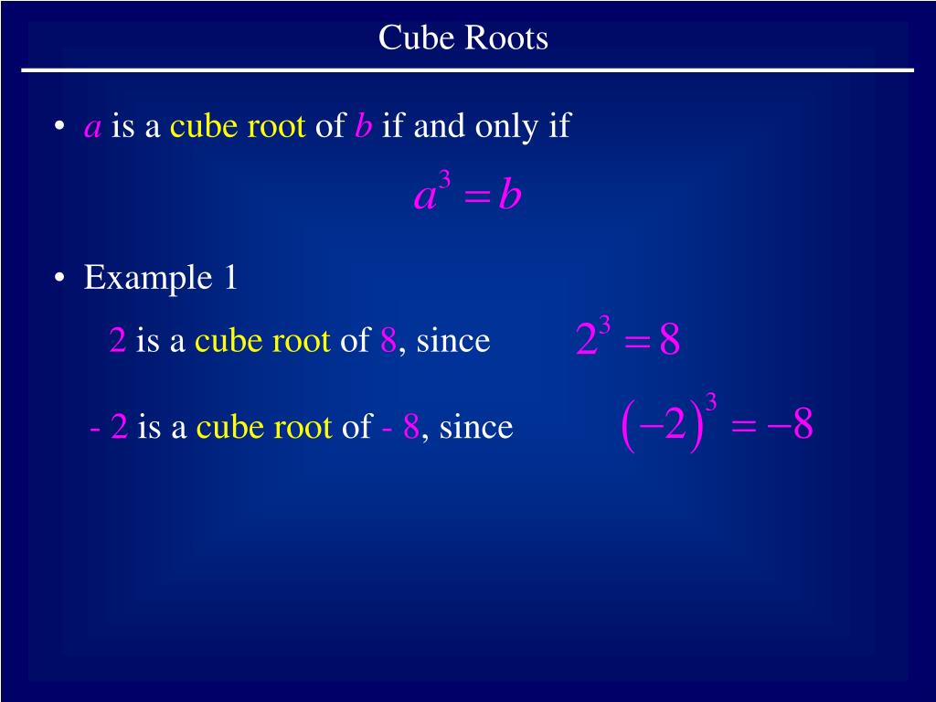 Cube Roots - slide 1