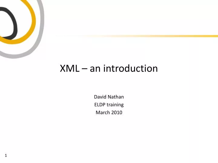 xml an introduction