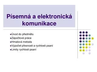 p semn a elektronick komunikace