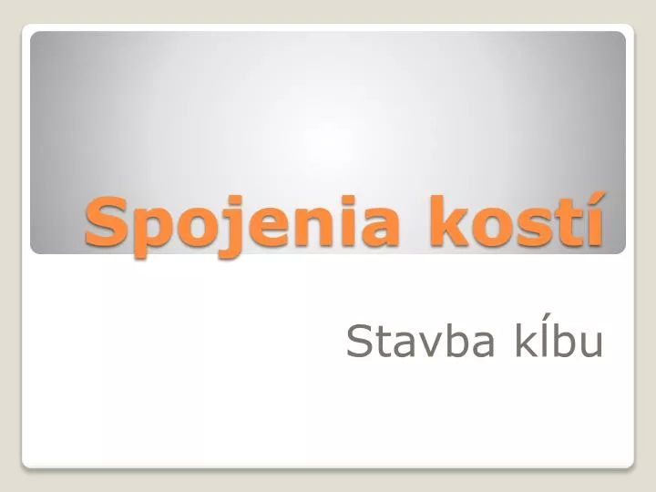 spojenia kost