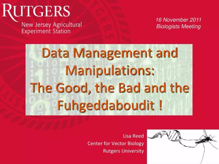 data management and manipulations the good the bad and the fuhgeddaboudit