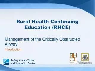Rural Health Continuing Education (RHCE)
