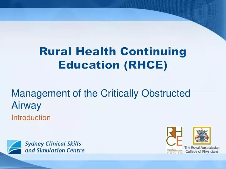 rural health continuing education rhce